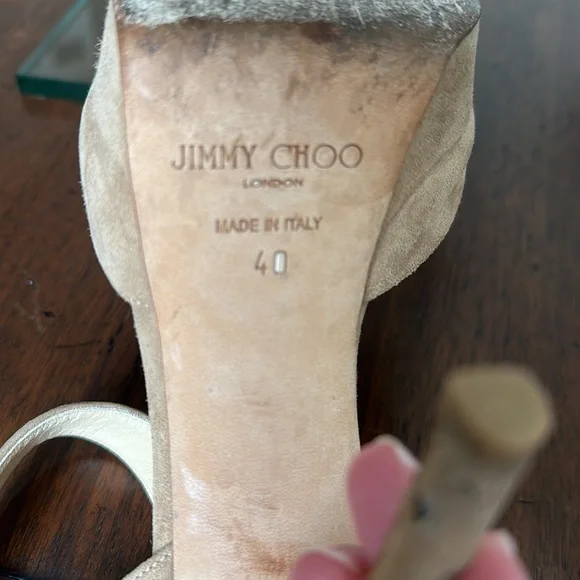 Classic Jimmy Choo nude heels size 40 - Picture 6 of 6